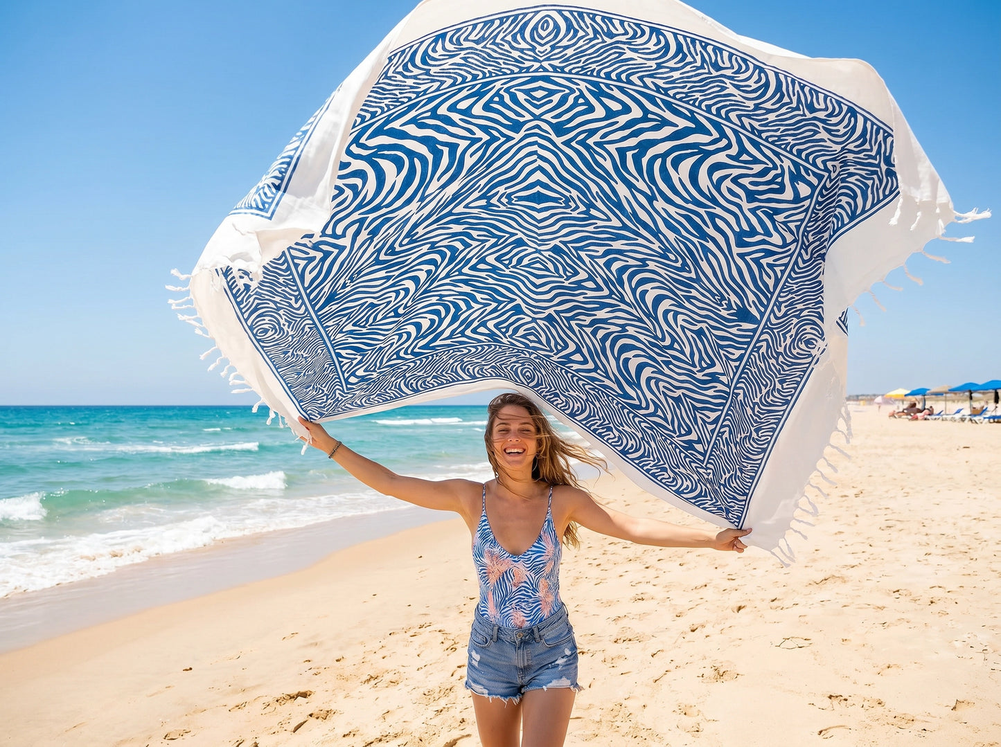 Manta Toalla Multiusos Cebra 210x240 cm