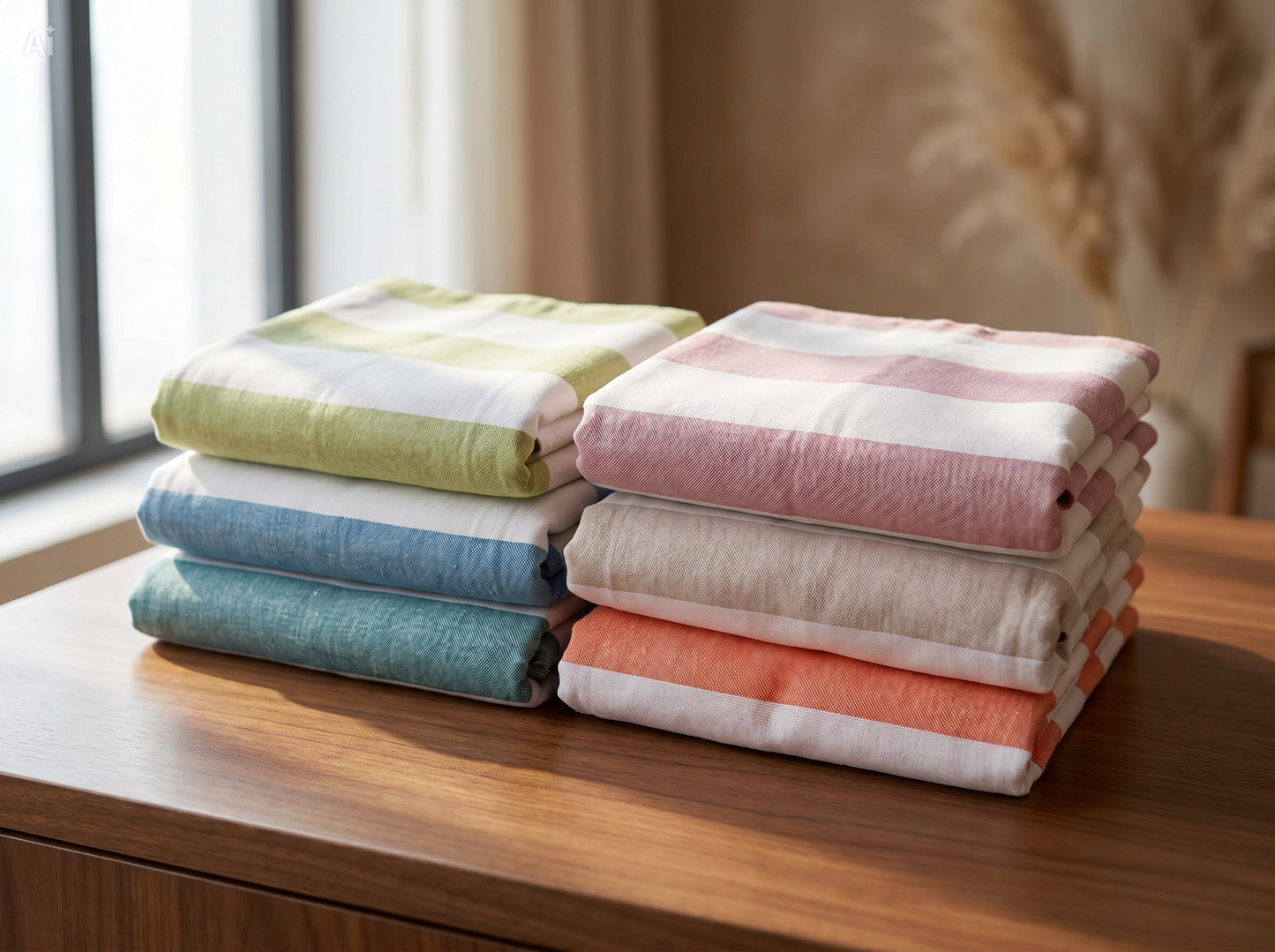 Toalla Manta Multiusos Rayas Beige 2,10x2,40