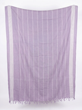 Manta multiusos color malva rayas 210x240