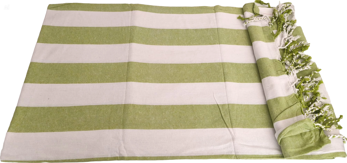 Toalla Manta Multiusos Rayas Verde Pistacho 2.10x2.40