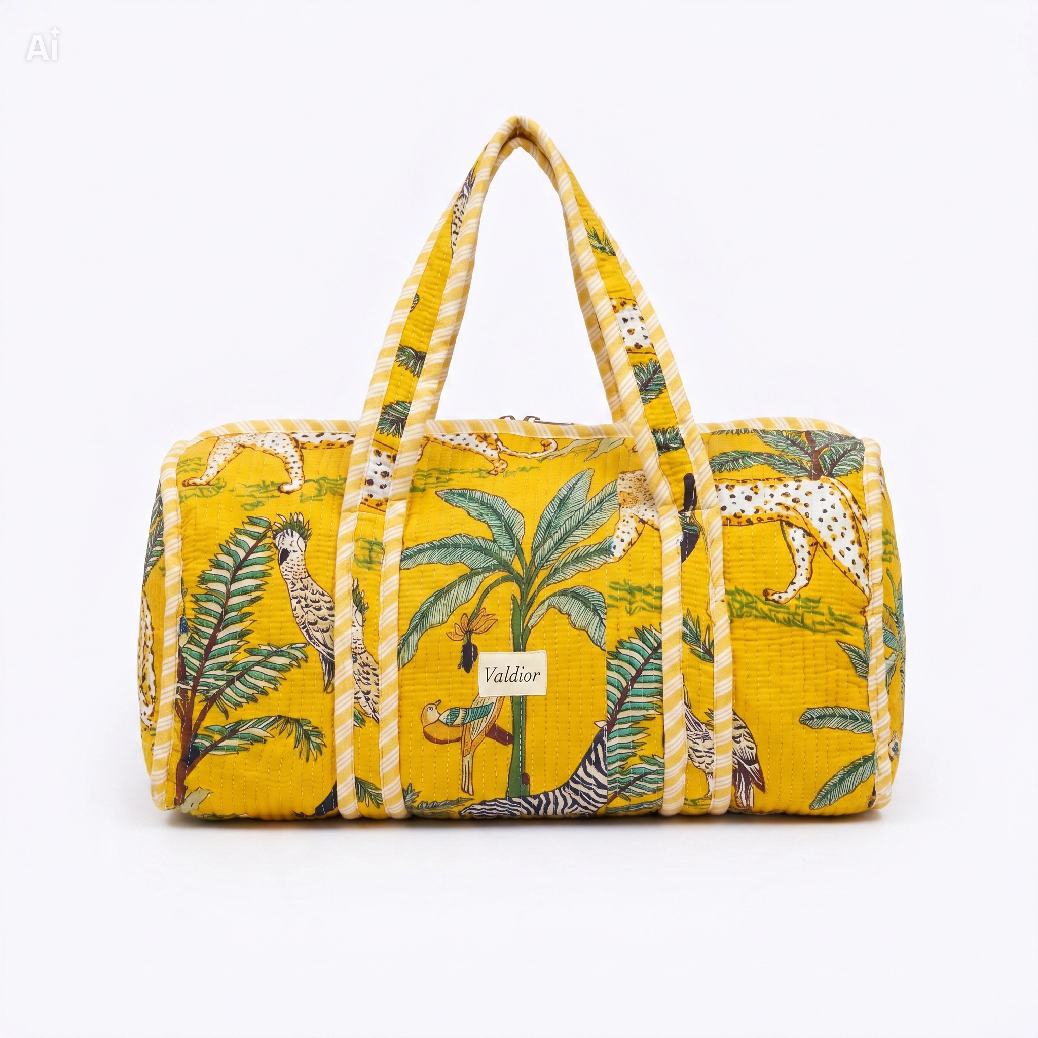 Bolso Redondo Acolchado Grande con Neceser 38x45