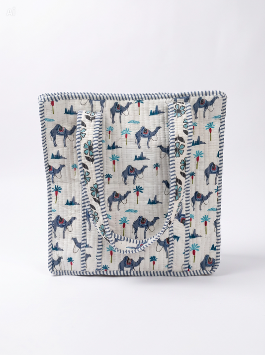Bolso Cremallera Blanco con Estampado 35x35